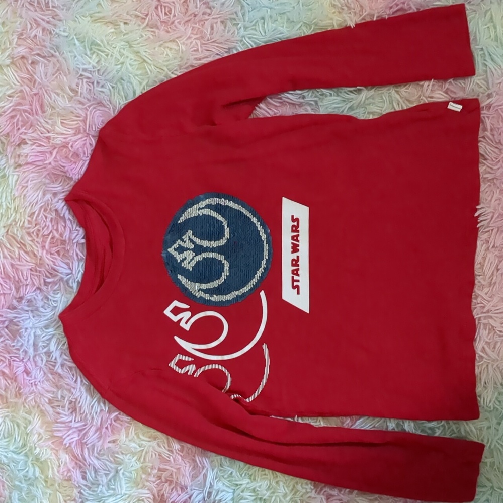 Kids Gap Star Wars log sleeve shirt